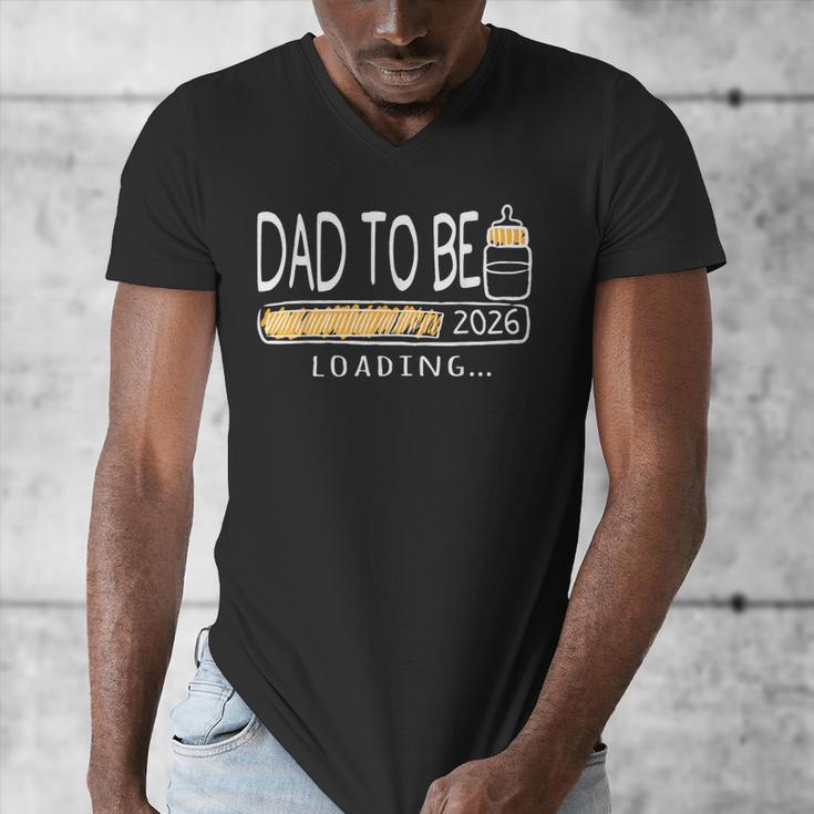 Dad Est 2026 Daddy To Be Promoted To Daddy Soon To Be Dad Men's V-Neck T-Shirt