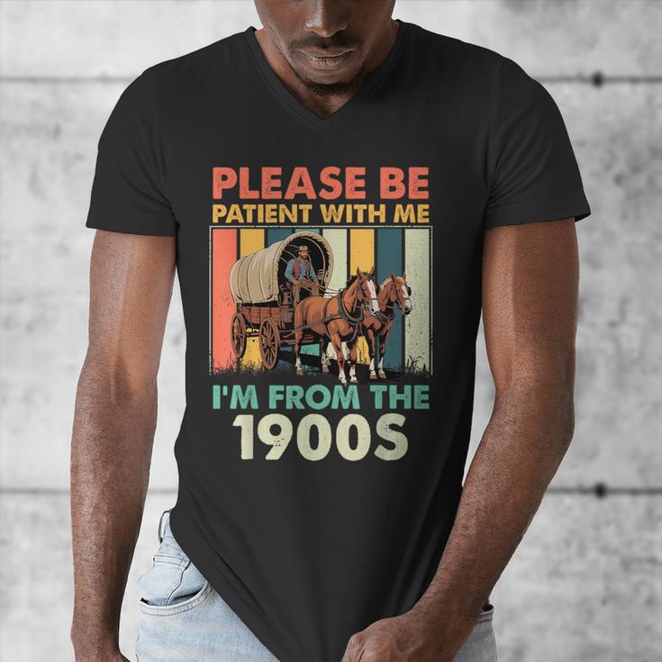Dad Fathers Day Please Be Patient I'm From The 1900s Men's V-Neck T-Shirt Dad Fathers Day Please Be Patient I'm From The 1900s Men's V-Neck T-Shirt