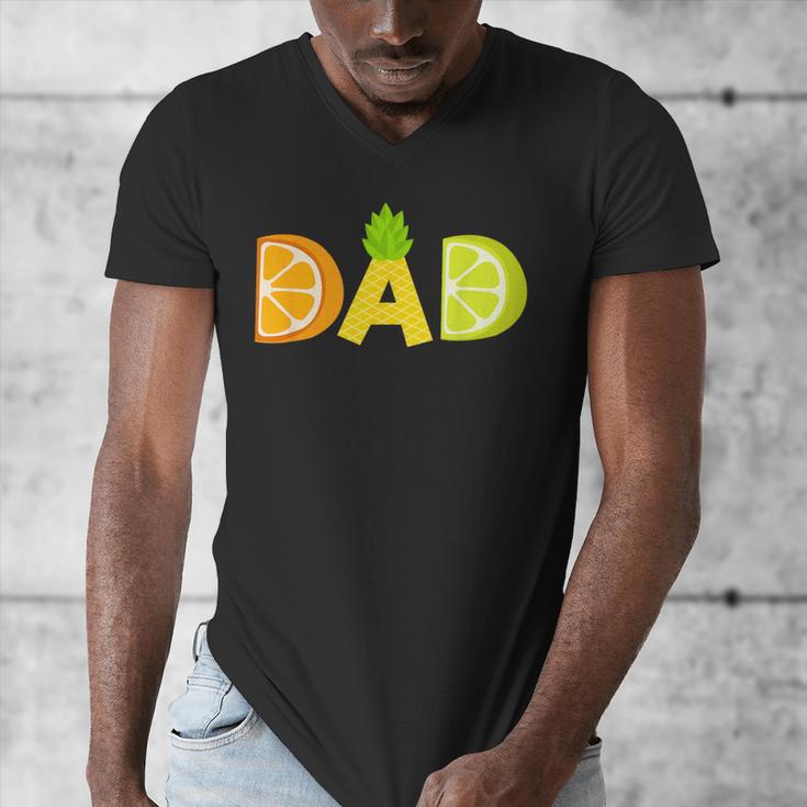 Dad Fruitarian Lover Summer Father Fruit Slice Men's V-Neck T-Shirt