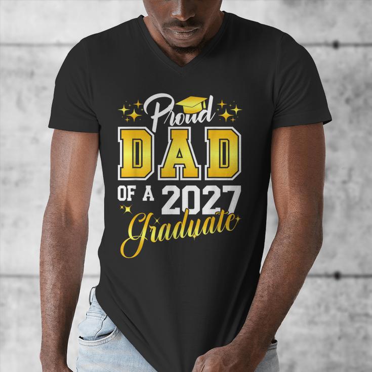 Dad Graduation Senior 2027 Proud Dad Of a 2027 Graduate Men's V-Neck T-Shirt