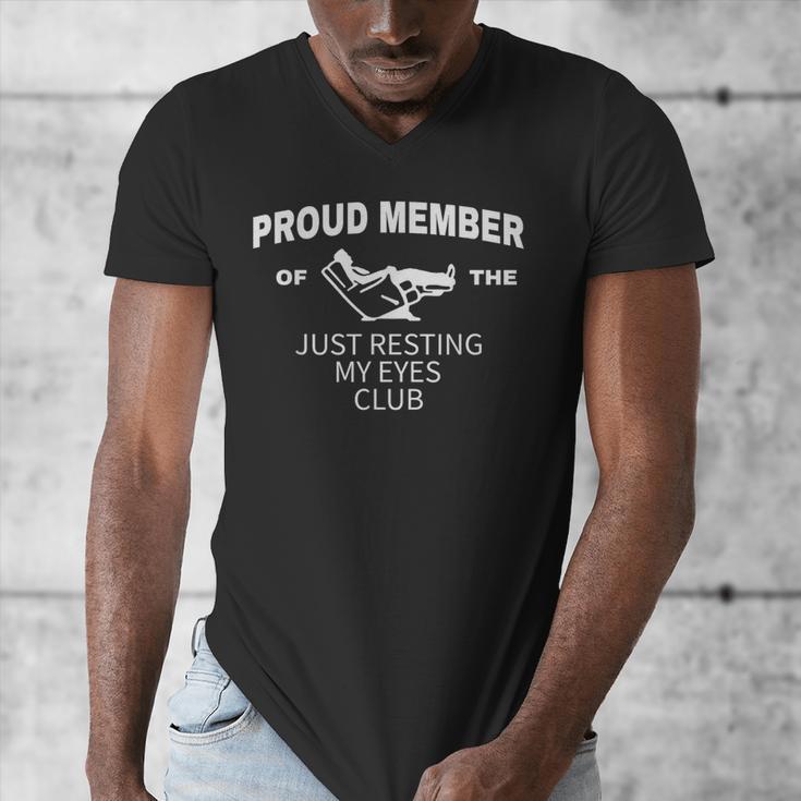 Dad Just Resting My Eyes Fathers Day Humor Men Men's V-Neck T-Shirt