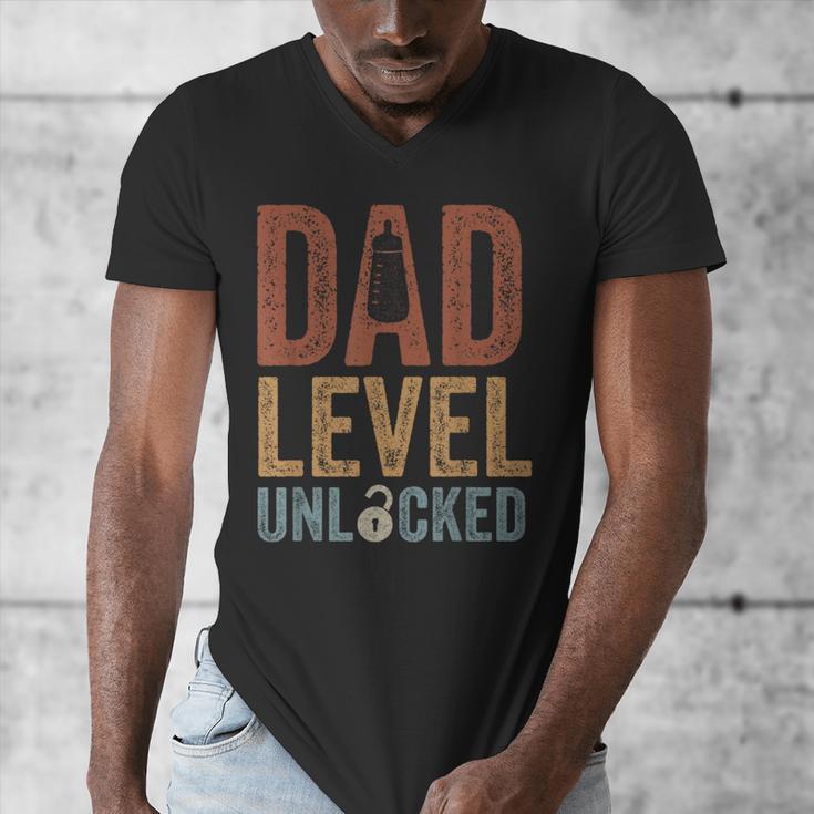Dad Level Unlocked Father To Be New Daddy Men's V-Neck T-Shirt Dad Level Unlocked Father To Be New Daddy Men's V-Neck T-Shirt