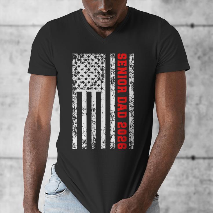 Dad Senior 2026 Proud Dad Of A Class Of 2026 Graduate Flag Men's V-Neck T-Shirt