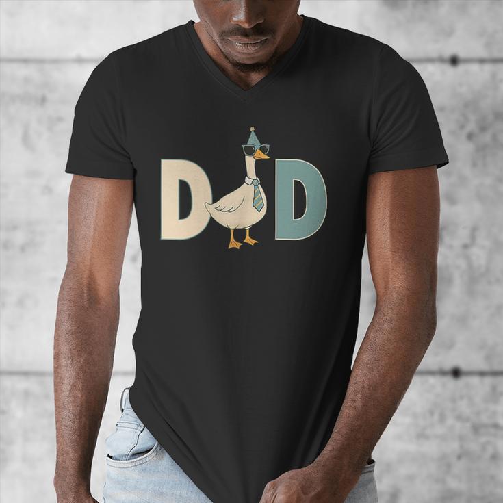 Dad Silly Goose 1st Birthday Family Matching Pocket Men's V-Neck T-Shirt