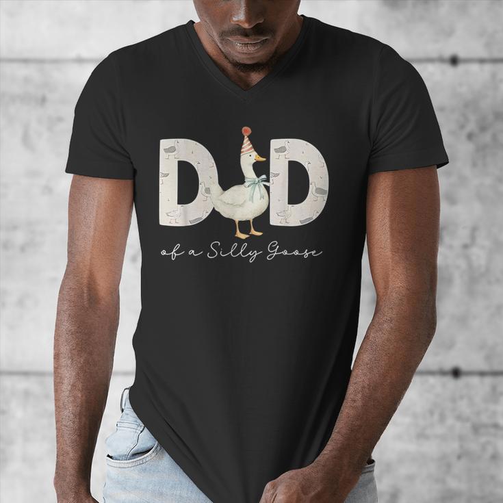 Dad Of The Silly Goose Silly Goose Birthday Matching Family Men's V-Neck T-Shirt