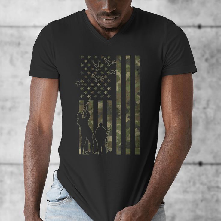 Dad And Son Duck Hunting Father And Son Matching Hunting Men's V-Neck T-Shirt