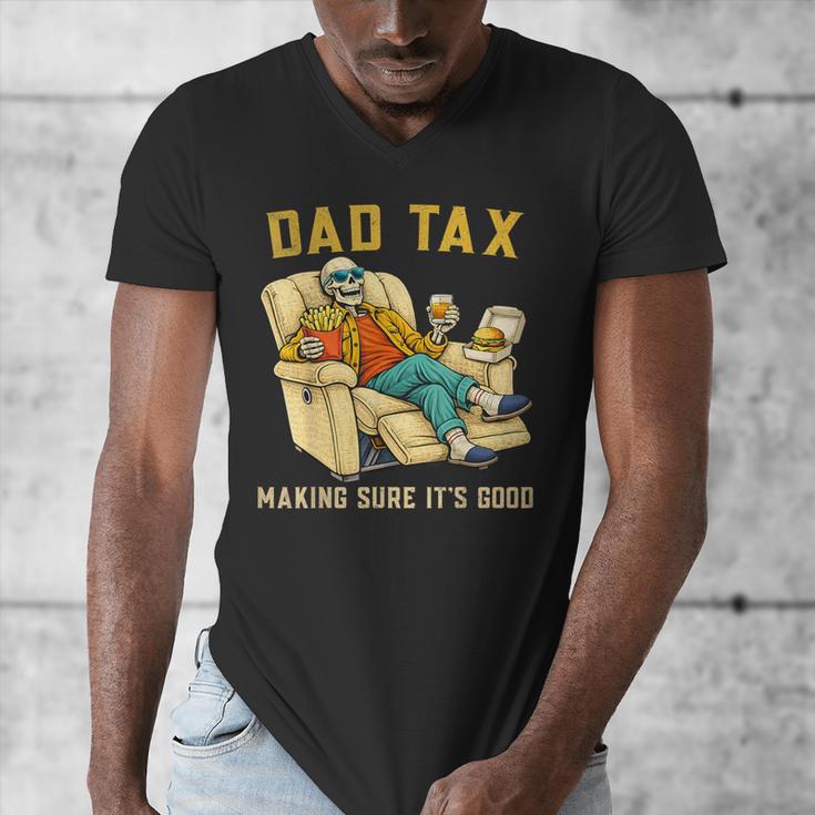 Dad Tax Graphic Tee Fathers Day Men's V-Neck T-Shirt