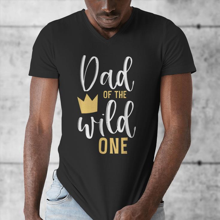 Dad Of The Wild One Shirt 1st Birthday First Thing Daddy Tee Men's V-Neck T-Shirt
