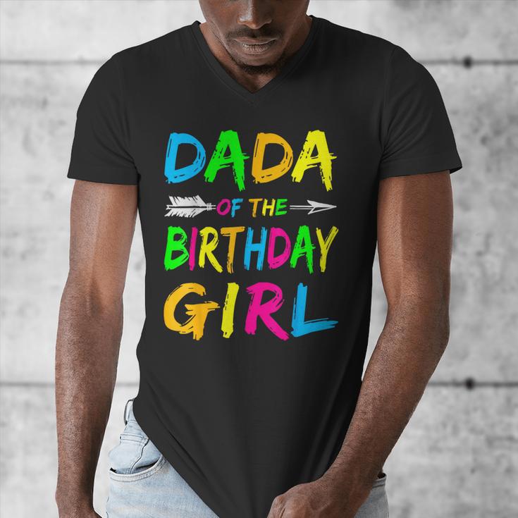 Dada Of The Birthday Girl Retro 80's Party Shirt Men's V-Neck T-Shirt