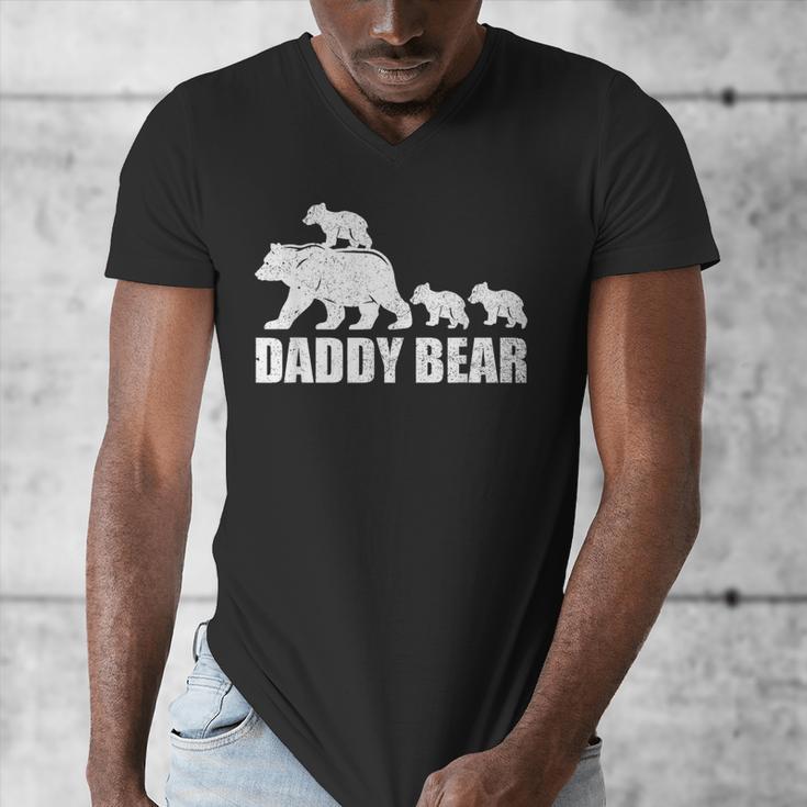 Daddy Bear 3 Cubs Shirt Daddy Bear 3 Kids Tshirt Dad 3 Kids Men's V-Neck T-Shirt