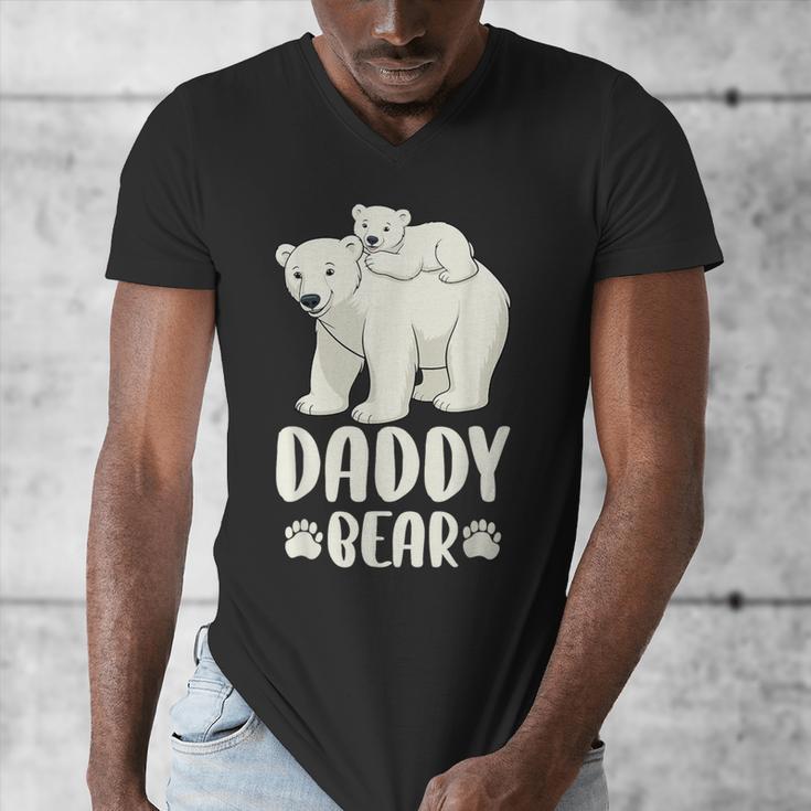 Daddy Bear And Cub Polar Bear Men's V-Neck T-Shirt