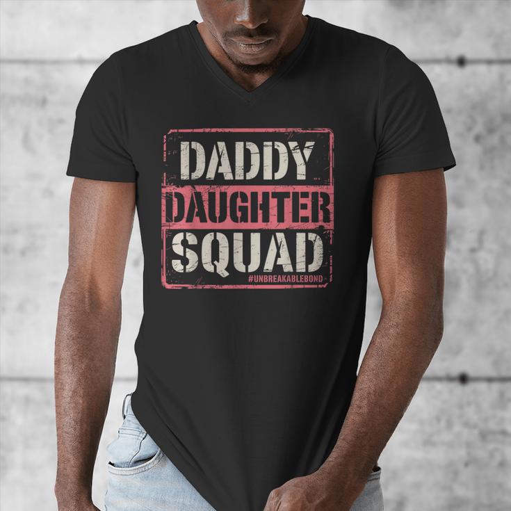 Daddy Daughter Squad Fathers Day Matching Dad And Daughter Men's V-Neck T-Shirt