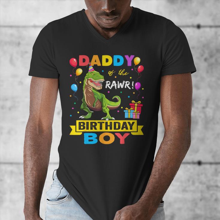 Daddy Dinosaur Shirt Cute Birthday Boy Family Apparel Men's V-Neck T-Shirt Daddy Dinosaur Shirt Cute Birthday Boy Family Apparel Men's V-Neck T-Shirt
