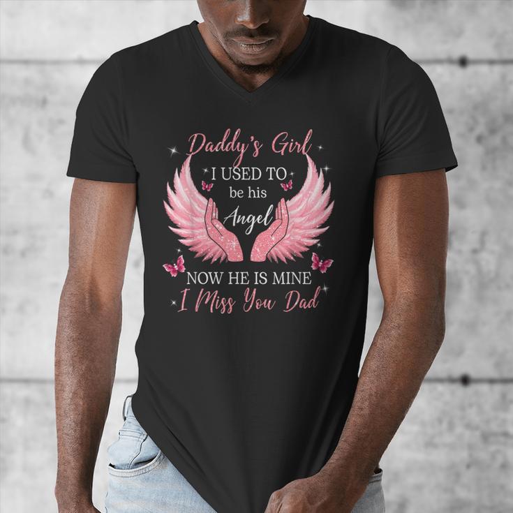 Daddy Girl I Used To Be His Angel Now He Is Mine Men's V-Neck T-Shirt