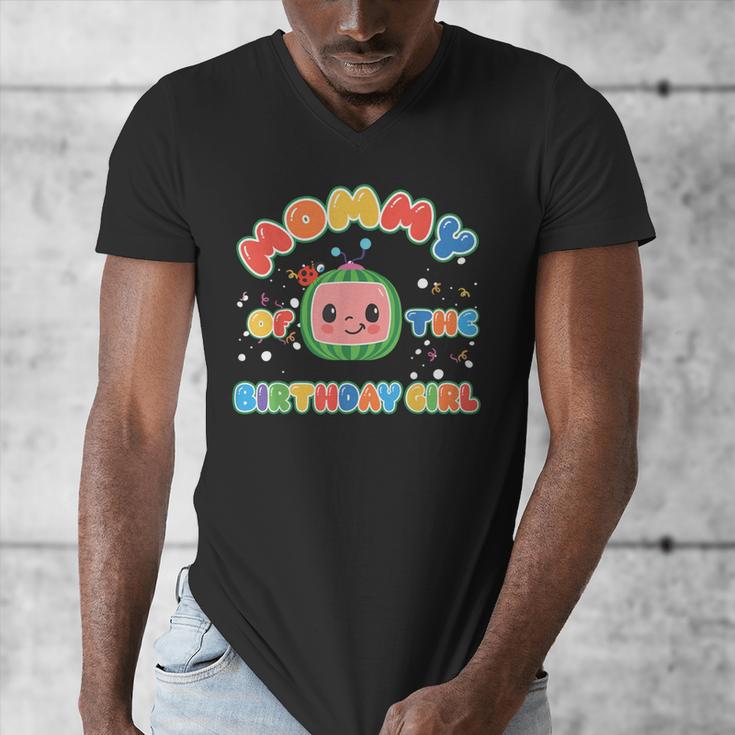Daddy Mommy Of The Birthday Girl Melon Family Matching Men's V-Neck T-Shirt
