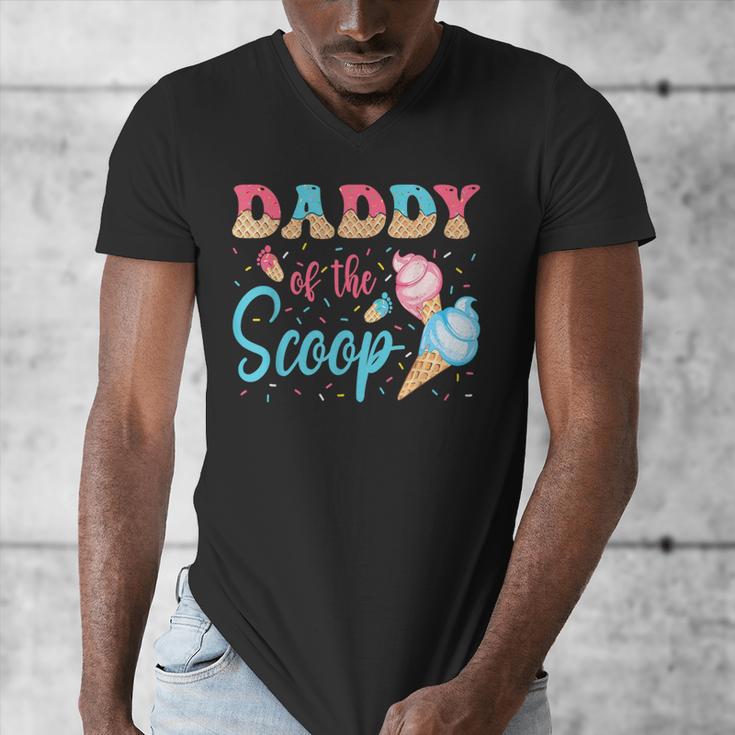 Daddy Of The Scoop Ice Cream Gender Reveal Baby Shower Men's V-Neck T-Shirt