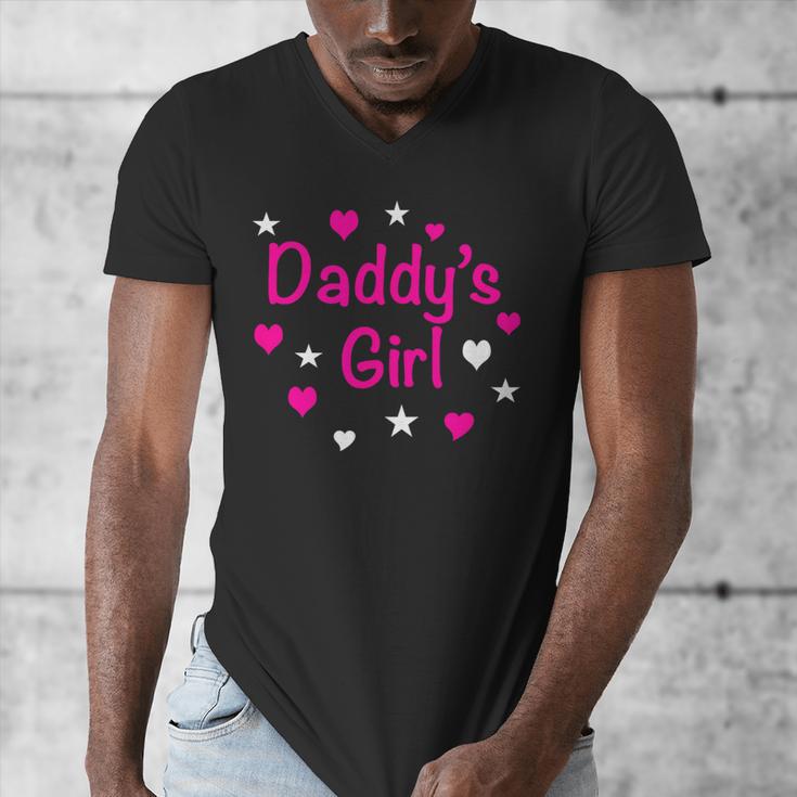 Daddy's Girl Shirt With Pink Lettering Men's V-Neck T-Shirt