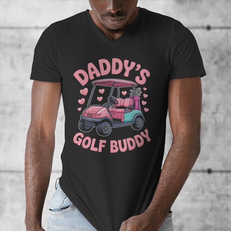 Daddy's Golf Buddy Cute Family Golfer Sport Fan Tee Matching Men's V-Neck T-Shirt