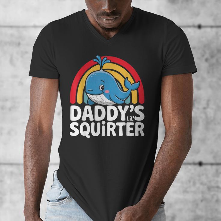 Daddy's Lil Squirter Cute Embarrassing Woman Men's V-Neck T-Shirt