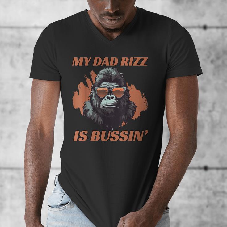 Dad's Birthday Father's Day Dad RIzz Is Bussin' Men's V-Neck T-Shirt