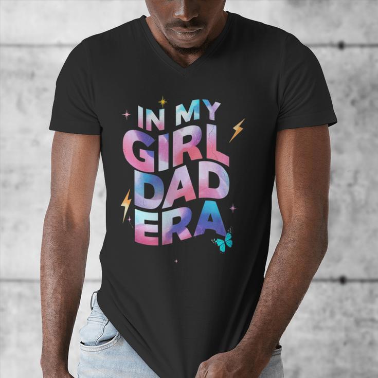In My Daughter Era Dad Life Soft Pastel Pride Theme Men's V-Neck T-Shirt