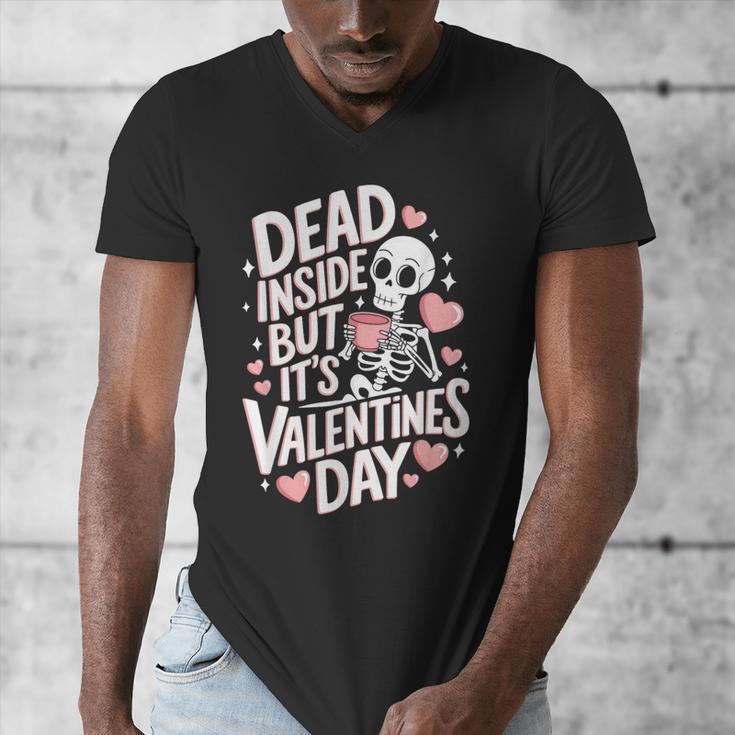 Dead Inside But Its Valentines DayShirt For Introverts Men's V-Neck T-Shirt Dead Inside But Its Valentines DayShirt For Introverts Men's V-Neck T-Shirt