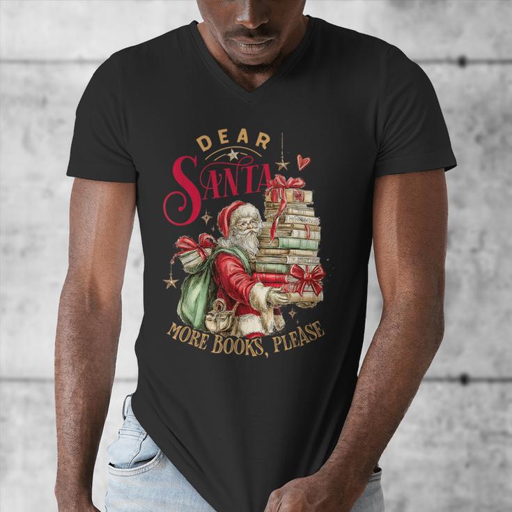 Dear Santa More Books Please Christmas Men's V-Neck T-Shirt