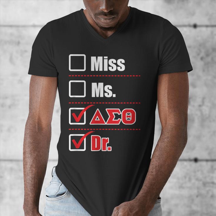 Delta Sigma Theta Sorority Delta Doctor Graduation Men's V-Neck T-Shirt