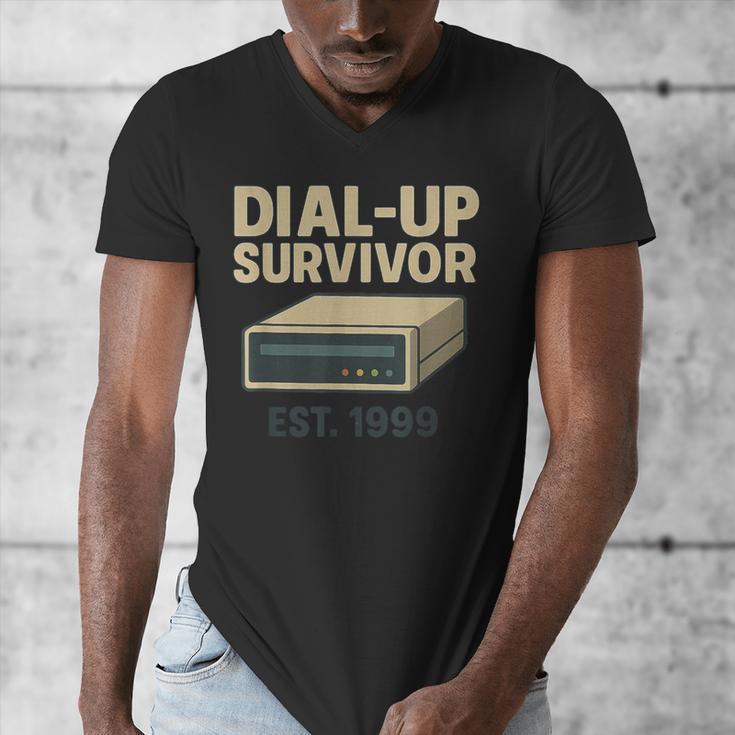 Dial Up Survivor Retro 90s Internet Nostalgia Men's V-Neck T-Shirt