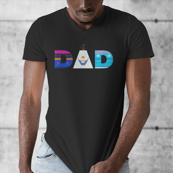 Disney Frozen Elsa Anna Olaf Dad Father's Day Birthday Men's V-Neck T-Shirt
