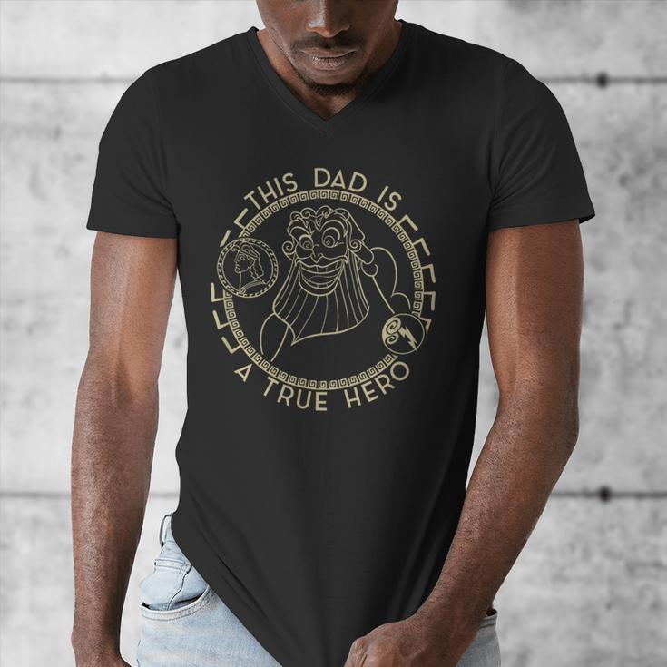Disney Hercules Father's Day Zeus This Dad Is A True Hero Men's V-Neck T-Shirt