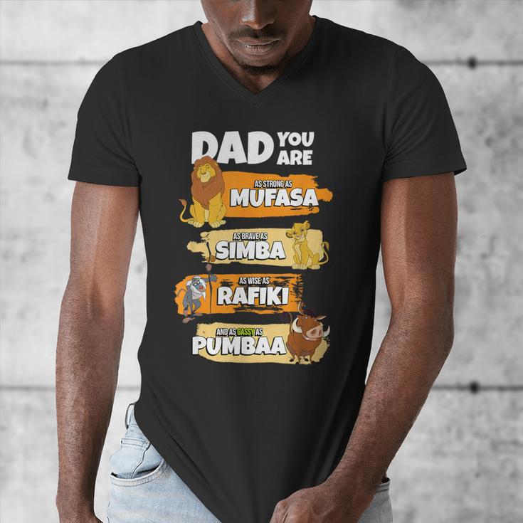 Disney The Lion King Dad You Are Word Stack Men's V-Neck T-Shirt