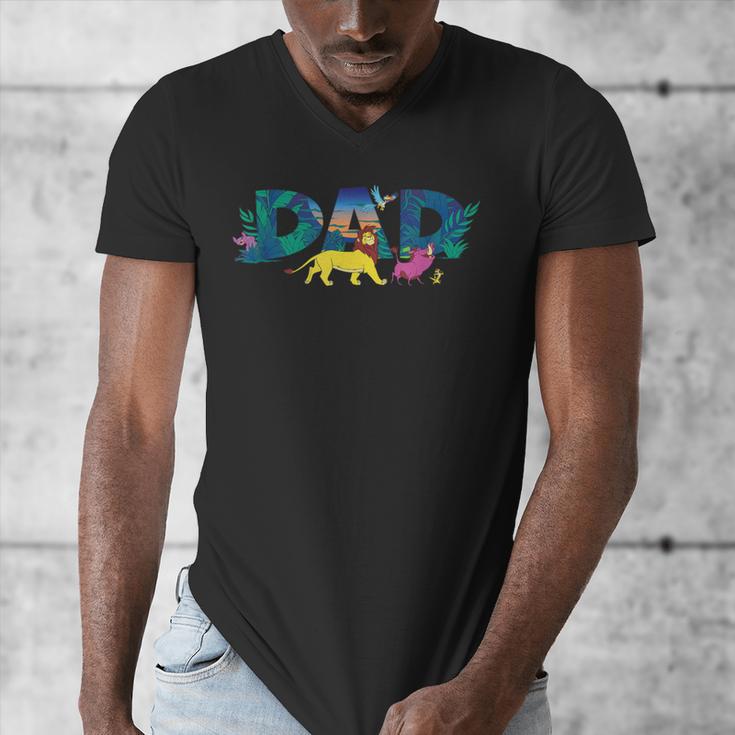 Disney The Lion King Simba & Pals Dad Father's Day Birthday Men's V-Neck T-Shirt