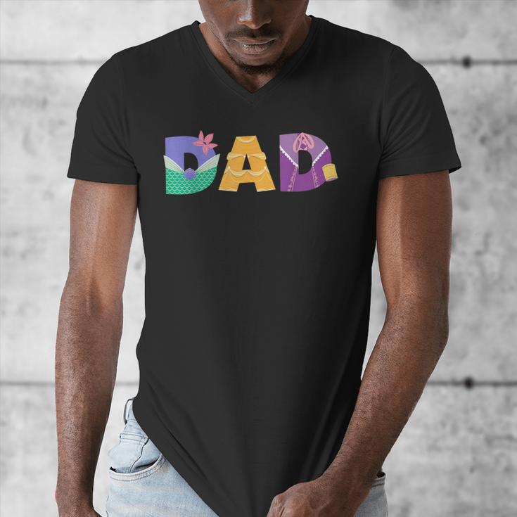 Disney Princess Dad Father’s Day Birthday Men's V-Neck T-Shirt