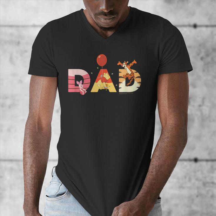 Disney Winnie The Pooh And Friends Dad Father's Day Birthday Men's V-Neck T-Shirt