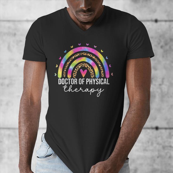 Doctor Of Physical Therapy Therapist DPT Graduation Rainbow Men's V-Neck T-Shirt