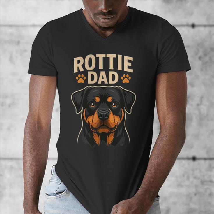 Dog Owner Dad Rottweiler Rottie Dad Men's V-Neck T-Shirt