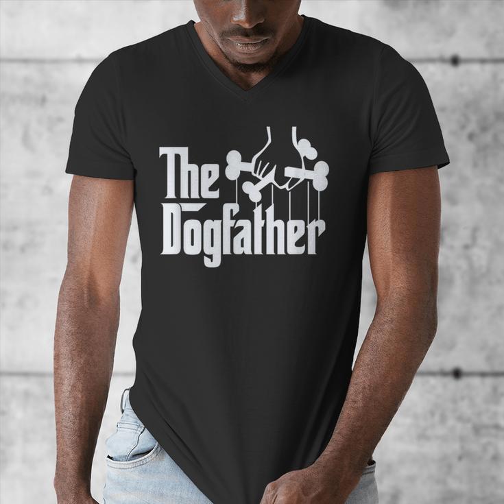The Dogfather Dog Dad Dog Lover Men's V-Neck T-Shirt