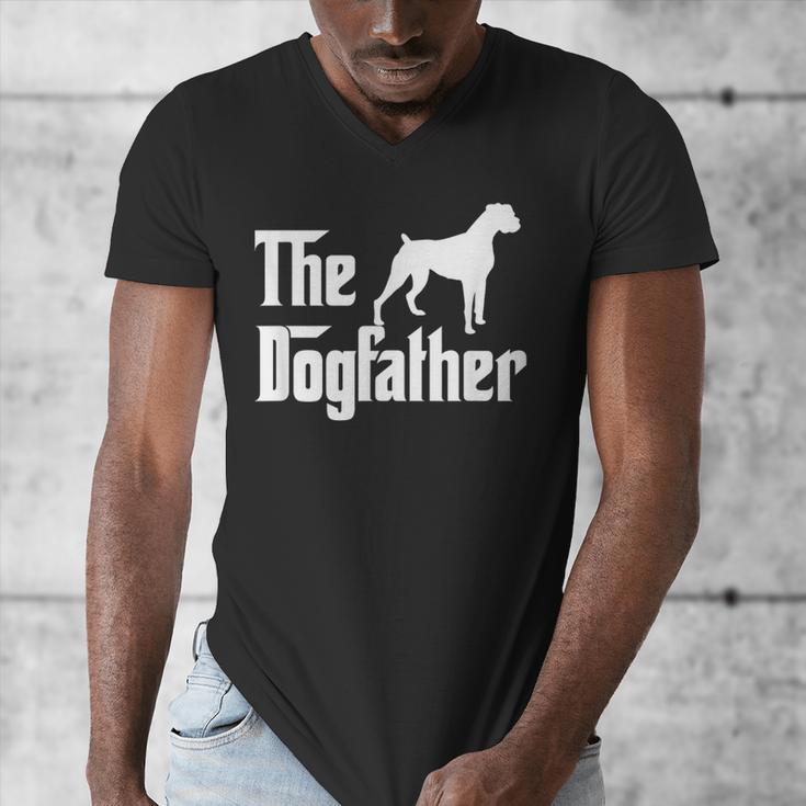 The DogfatherShirt Boxer Dog Lover Shirt For Men Dad Men's V-Neck T-Shirt