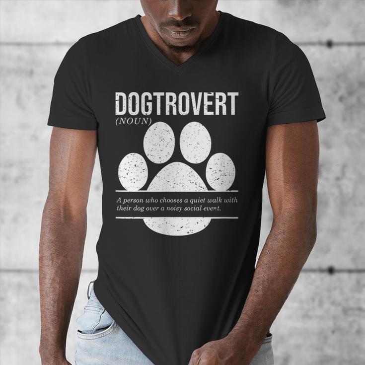 Dogtrovert Definition Introvert Dog Lover For Men Women Girls Kids Men's V-Neck T-Shirt