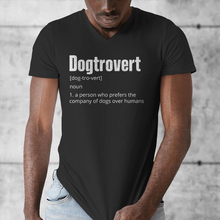 Dogtrovert Dog Lover Dog Owner Dog Dad Men's V-Neck T-Shirt