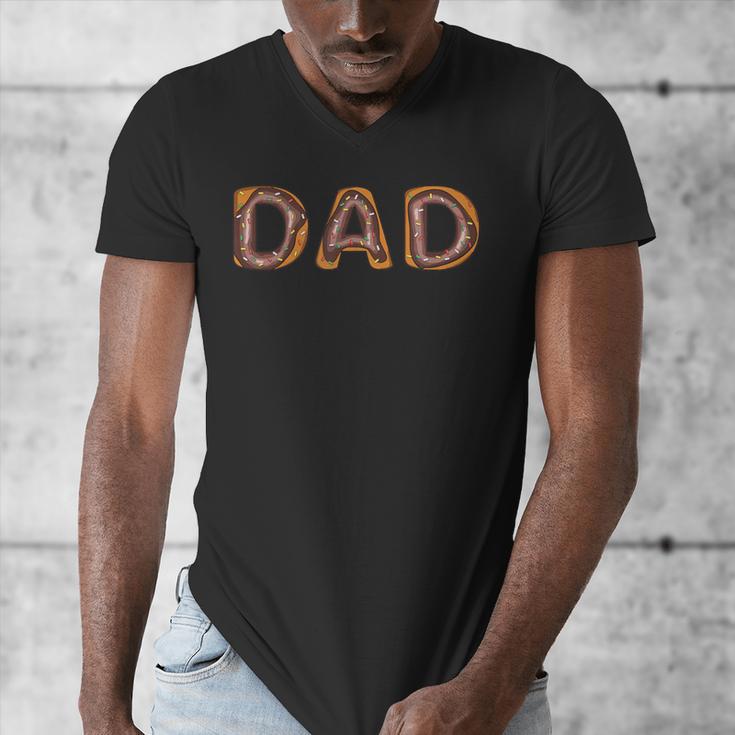 Donut Dad Donut Lover Father's Day For Dad Men's V-Neck T-Shirt Donut Dad Donut Lover Father's Day For Dad Men's V-Neck T-Shirt