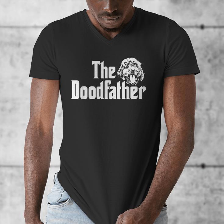 The Doodlefather Golden Doodle Dad Dog Goldendoodle Men's V-Neck T-Shirt The Doodlefather Golden Doodle Dad Dog Goldendoodle Men's V-Neck T-Shirt