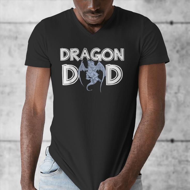 Dragon Dad Daddy Father's Day Dragon Men's V-Neck T-Shirt