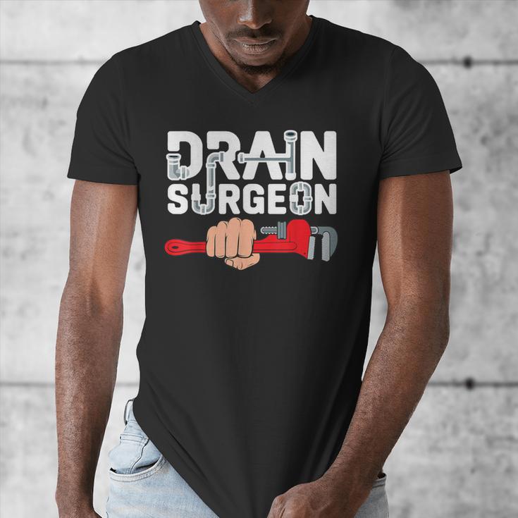 Drain Surgeon Plumber Job Professional Dad Men Men's V-Neck T-Shirt Drain Surgeon Plumber Job Professional Dad Men Men's V-Neck T-Shirt