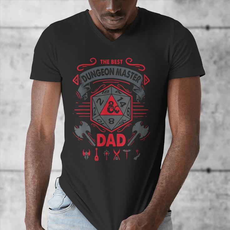 Dungeons & Dragons The Best Dungeon Master Dad Die Logo Men's V-Neck T-Shirt Dungeons & Dragons The Best Dungeon Master Dad Die Logo Men's V-Neck T-Shirt