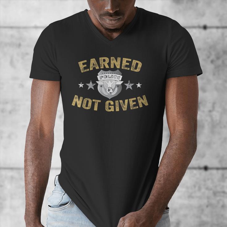 Earned Not Given Police Academy Graduation Police Officer Men's V-Neck T-Shirt