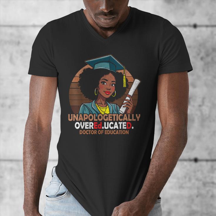 EdD Black Girls Doctor Of Education Graduation Black Women Men's V-Neck T-Shirt