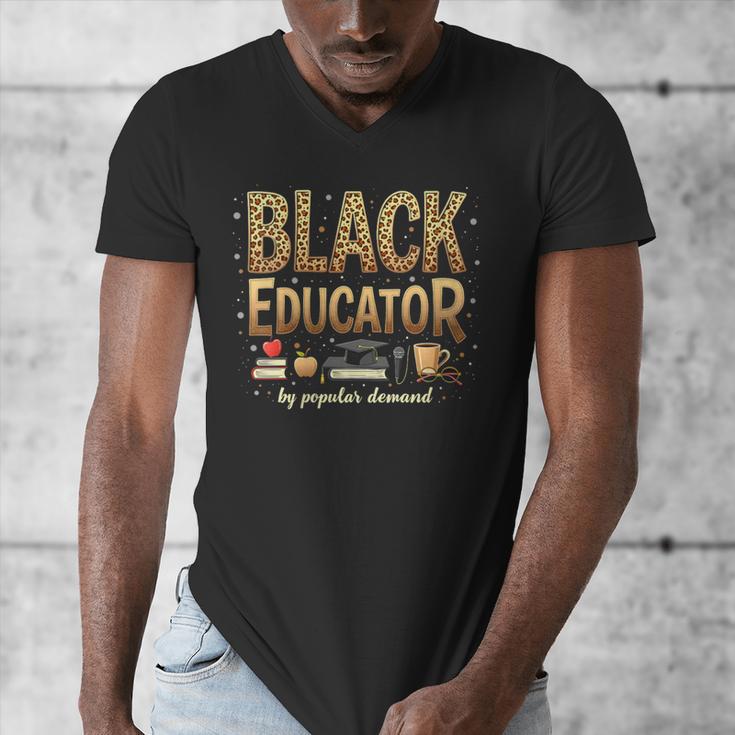 Educator By Popular Demand African American Book Lover Men's V-Neck T-Shirt