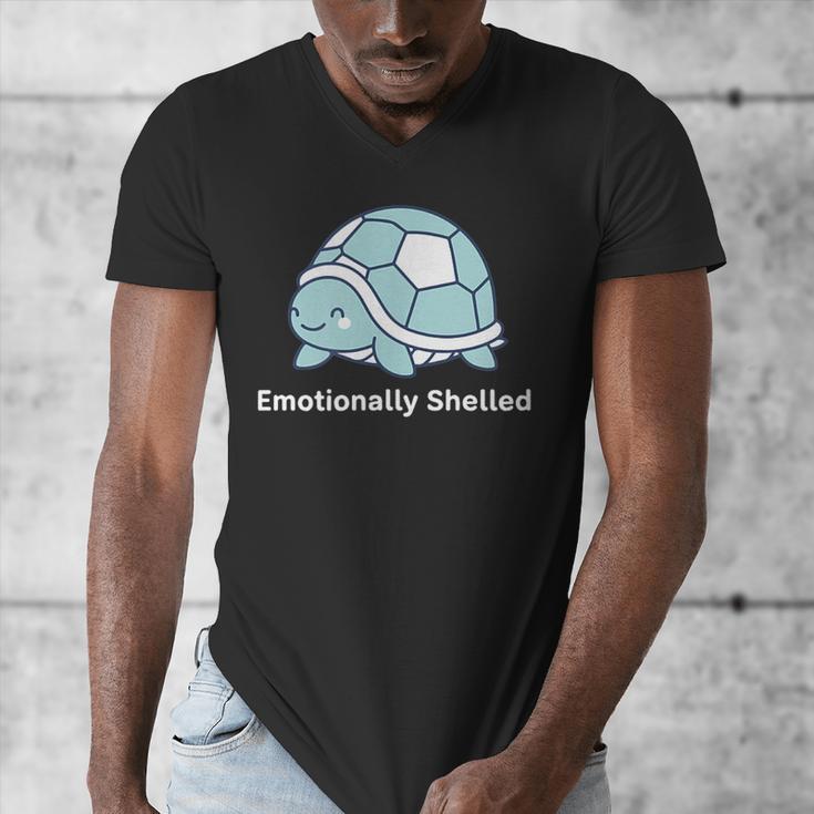 Emotionally Shelled Turtle Introvert Turtle Tee Men's V-Neck T-Shirt